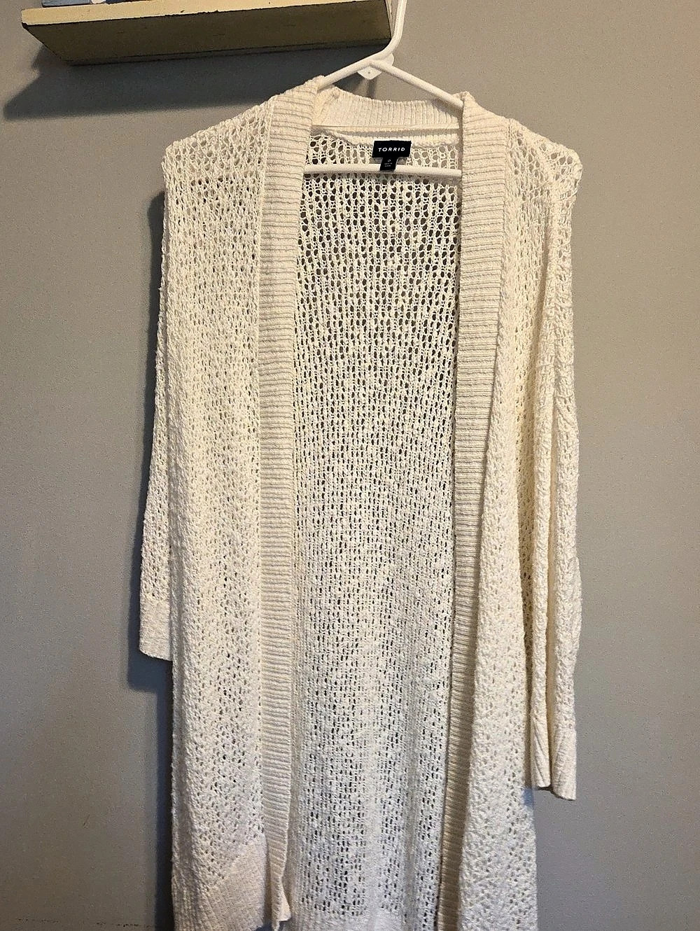 TORRID Open-Front Knit Cardigan in Cream